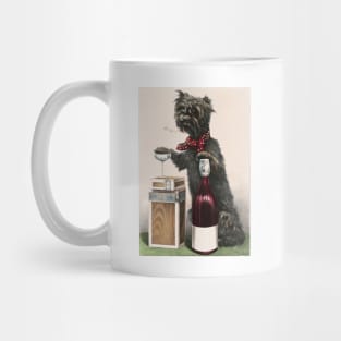 Cute Dog having Wine Mug